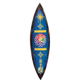 Emaliowana Podstawka pod Kadzidełka - Drewno Mango - Mandala