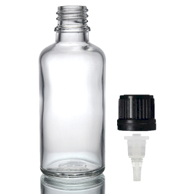 168x 100 ml Butelka z Przezroczystego Szkła z Zakrętką i Zakraplaczem