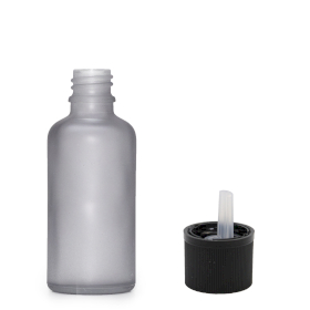 330x 30 ml Butelka z Szarego Mrożonego Szkła z Zakrętką Push Off i Zakraplaczem