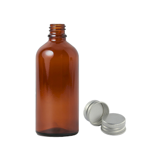 70x 100 ml Butelka Brązowa z Aluminiową Zakrętką