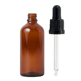 88x 50 ml Butelka Brązowa z Czarną Pipetą
