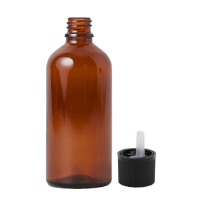 70x 100 ml Butelka Brązowa z Zakrętką Push-Off i Zakraplaczem