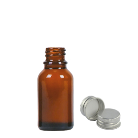 156x 15 ml Butelka Brązowa z Aluminiową Zakrętką