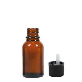 156x 15 ml Butelka Brązowa z Zakrętką Push-Off i Zakraplaczem