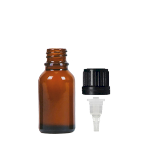 156x 15 ml Butelka Brązowa z Zakrętką z Zakraplaczem