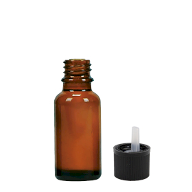 156x 20 ml Butelka Brązowa z Zakrętką Push-Off i Zakraplaczem