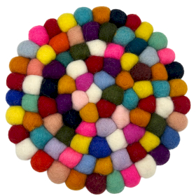 Okrągła Filcowa Podkładka 20 cm - Wielokolorowa