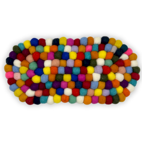Owalna Filcowa Podkładka 38x18 cm - Wielokolorowa