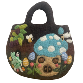 Filcowa Torebka - Ogród Wróżek - 35x27 cm