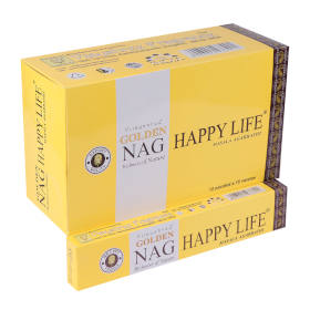 12x Kadzidełka Golden Nag 15 g - Szczęśliwe Życie