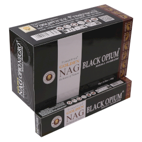 12x Kadzidełka Golden Nag 15 g - Czarne Opium