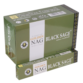 12x Kadzidełka Golden Nag 15 g - Czarna Szałwia