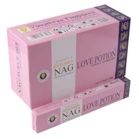12x Kadzidełka Golden Nag 15 g - Eliksir Miłosny
