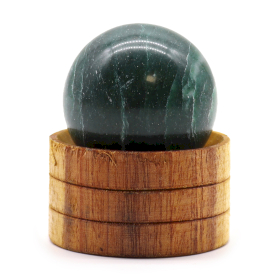 Kula z Indyjskiego Jadeitu 40 mm na Podstawce