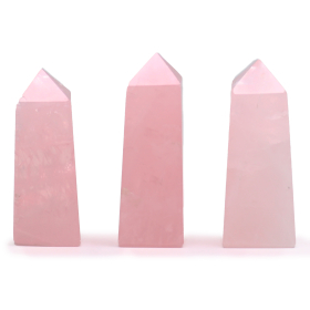 3x Obelisk z Różowego Kwarcu