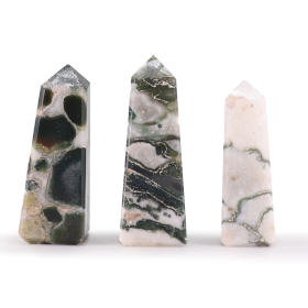 3x Obelisk z Agatu Mszystego