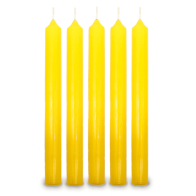 100x Świeca Stołowa - Żółta