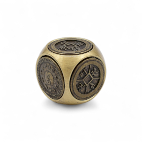 3x Feng Shui Fortuna - Tradycyjna Kostka do Gry z Symbolem Zodiaku