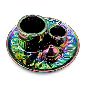 Podstawka na Palo Santo i Pęczek - Mandala - Metaliczna Tęcza