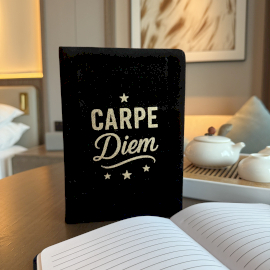 Czarny Aksamitny Notes - Carpe Diem - 80 stron