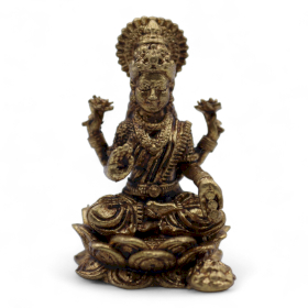 Mała Mosiężna Figurka Bogini Laxmi - 30 mm