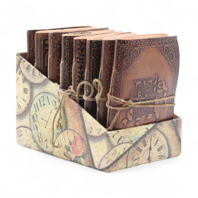 8x Średni Ezoteryczny Notatnik Skórzany (pakiet ekspozycyjny)