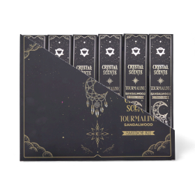 12x Kadzidełka Kryształowe Aromaty - Turmalin i Drzewo Sandałowe