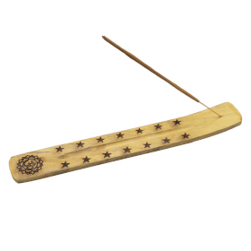 12x Podstawka pod Kadzidełka z Drewna Mango - Symbol Ezoteryczny