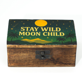 Średnie Emaliowane Pudełko - Stay Wild Moon Child