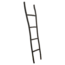 Duża Drabina z Drewna Kemu - 1,5 m - Czarna