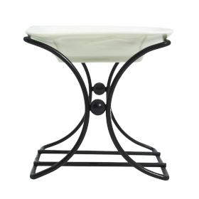 Ceramiczny Kominek z Kwadratową Podstawką