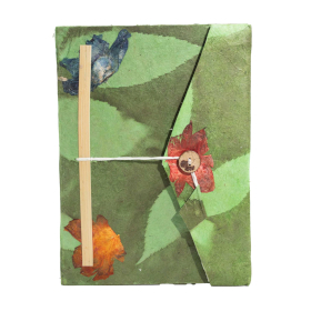 Duży Notatnik Lokta Odważne Kwiaty (21x15cm) - 45 kartek - Leśna Zieleń