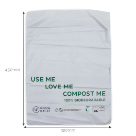 100x 100% Biodegradowalny Foliopak (320x450mm)