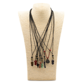 8x Wisiorek z Kamienia na Sznurku - Kultowa Kolekcja (mix wzorów)