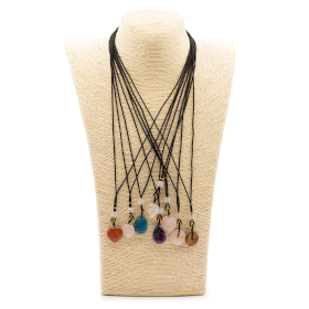 8x Wisiorek z Kamienia na Sznurku - Kolekcja Serca i Spółka (mix wzorów)