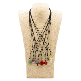 8x Wisiorek z Kamienia na Sznurku - Kolekcja Botaniczna (mix wzorów)