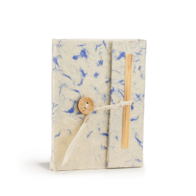 Mały Notatnik Lokta Niebieska Bawełna (12x8cm) - 40 kartek