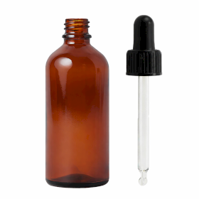 70x 100 ml Butelka Brązowa z Czarną Pipetą
