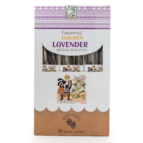 12x Żywice Rytualne na Patyczkach Golden - Lawenda