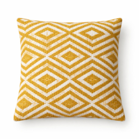 2x Klasyczna Poszewka - Musztardowe Diamenty - 45x45 cm