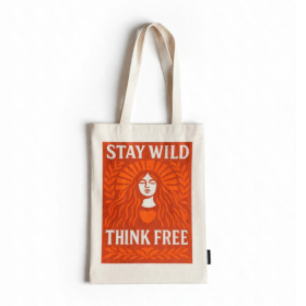 5x Kultowa Torba Tote Toni - Stay Wild Think Free - Naturalna