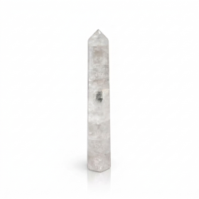 Obelisk Sześciościenny z Kwarcu Skalnego (ok. 17 cm)