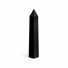 Obelisk Sześciościenny z Czarnego Turmalinu (ok. 17 cm)