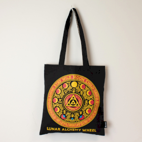 10x Kultowa Torba Tote Klasyczna - Lunar Alchemy Wheel - Czarna
