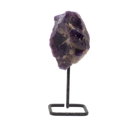 3x Okaz Mineralny na Metalowej Podstawce - Ametyst