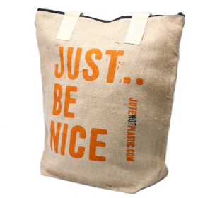 4x Torba z Juty - Just Be Nice (2 kolory)