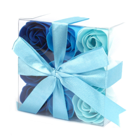 3x Zestaw 9 Mydlanych Kwiatów - Niebieskie Róże