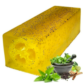 Mydło w Bloku Loofah 1,5 kg - Mięta Ziołowa