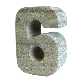 3x Świecznik z Granitu - Numer 6