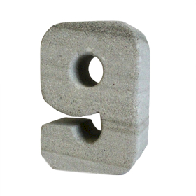 3x Świecznik z Granitu - Numer 9